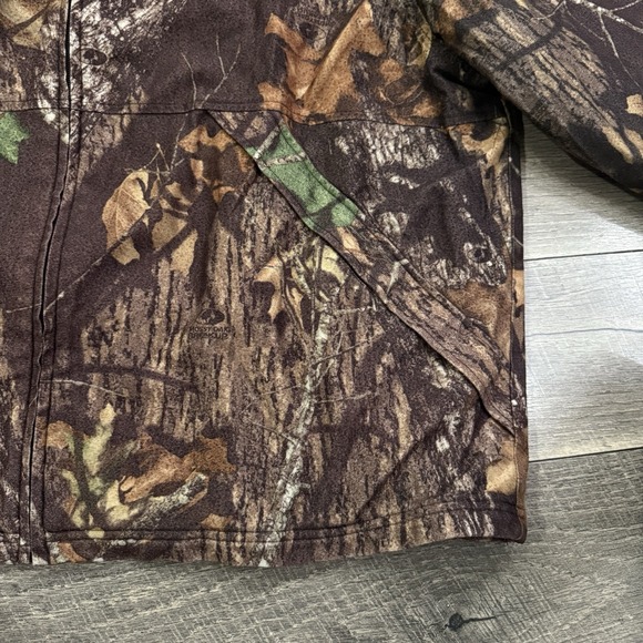 VTG Manchester Realtree Camo Fleece Hoodie Jacket Zip Up Outdoor Hunting Mens XL - Picture 10 of 12
